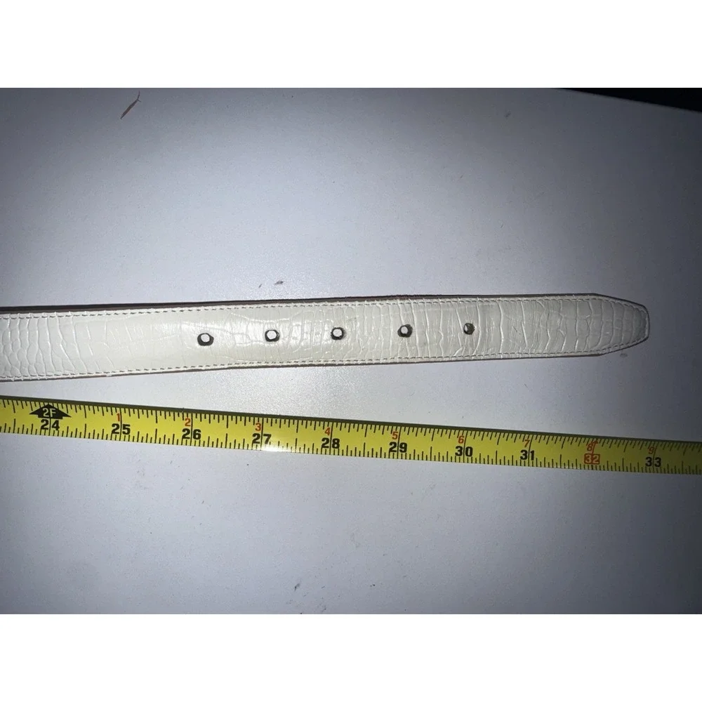 BRIGHTON WOMENS LEATHER‎ REVERSIBLE BELT X White/Tan Sz M 30. 33